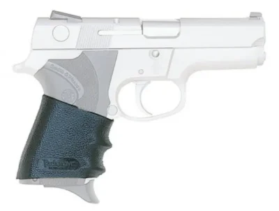 Pachmayr 05106 Slip-On Grips Size 2 w/Finger Grooves Large Pistol Blk Rubber