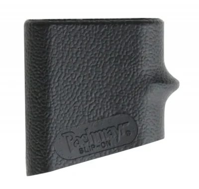 Pachmayr 05110 Slip-On Grips Size 4 w/Finger Grooves Small Pistol Blk Rubber