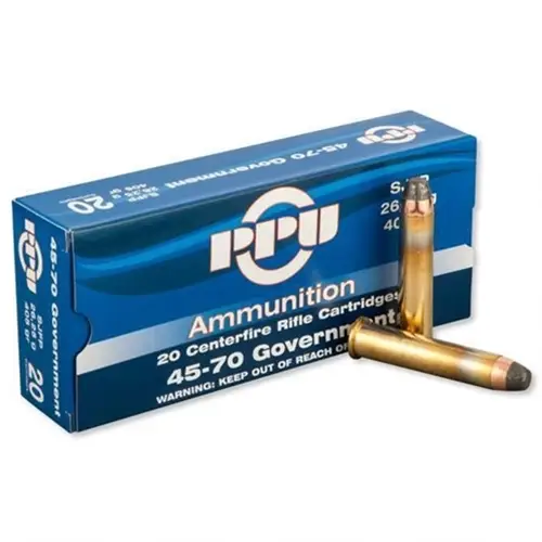 PPU PP4570 Standard Rifle 45-70 Gov 405 gr Semi Jacketed Flat Point (SJFP) 10 B PPU PP4570 Standard Rifle 45-70 Gov 405 gr Semi Jacketed Flat Point (SJFP) 10 B
