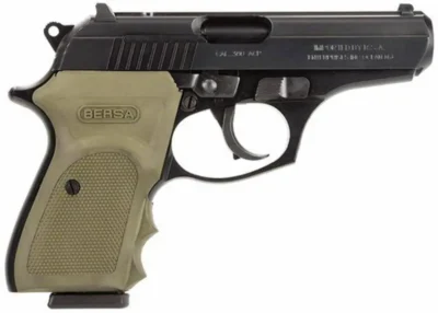 Bersa T380MC Thunder 380 Combat 380 ACP 3.50″ 8+1 Black Black Steel Slide OD Gre