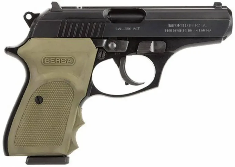 Bersa T380MC Thunder 380 Combat 380 ACP 3.50″ 8+1 Black Black Steel Slide OD Gre