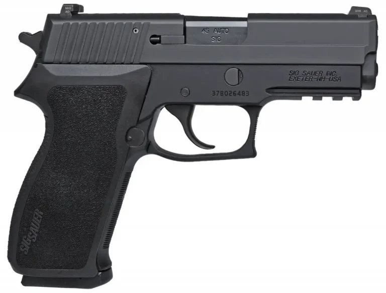SIG Sauer P220 Carry .45 ACP
3.9″ barrel 8 round single-stack magazine; Black polymer grips; Alloy frame; Stainless steel slide; Black Nitron finish; SIGLite nights sights SIG Sauer P220 Carry .45 ACP
3.9″ barrel 8 round single-stack magazine; Black polymer grips; Alloy frame; Stainless steel slide; Black Nitron finish; SIGLite nights sights