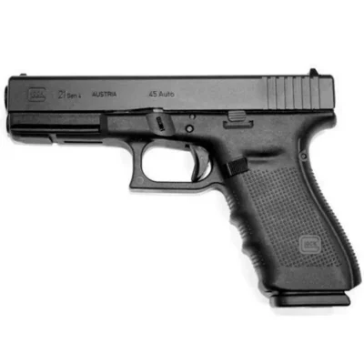 Glock PG2150203 G21 Gen 4 45 ACP 4.60″ 13+1 Black Black Interchangeable Backstra