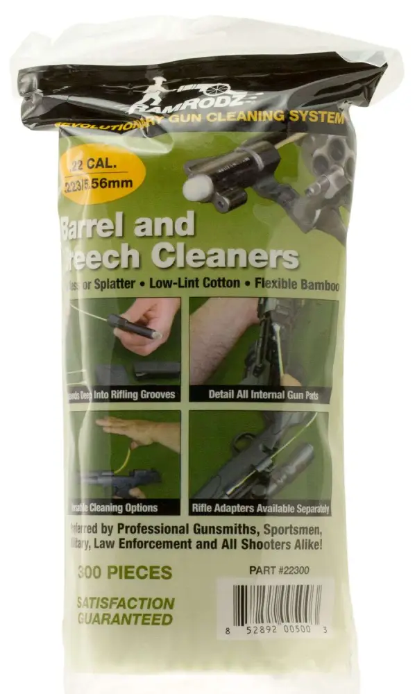 RamRodz 22300 Barrel Cleaner .22 Cal Cotton Swab 8″ 300 Pack