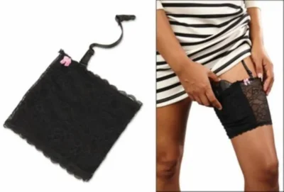 Bulldog BD894 Concealed Lace  Leg Mini Semi-Auto Lace/Silicone Black/White Large