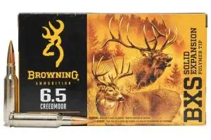 Browning Ammo B192400651 BXS  6.5 Creedmoor 120 gr Terminal Tip 20 Bx/ 10 Cs