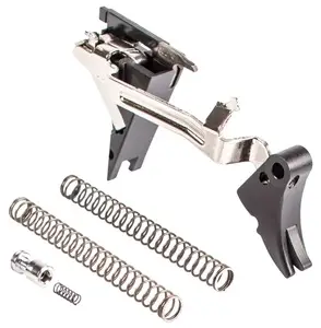 ZEV FULADJDRP4G9BB Fulcrum Adjustable Trigger Drop-In Kit with Black Safety Comp