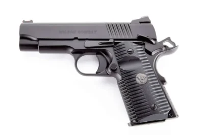 Wilson Combat ACPCP45 ACP Compact SAO 45 ACP 4″ 7+1 Black Armor-Tuff Carbon Stee