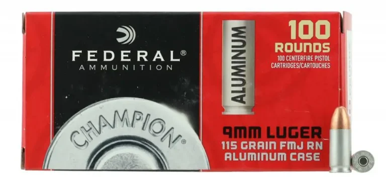 Federal CAL9115100 Champion  9mm Luger 115 gr Full Metal Jacket (FMJ) 100 Bx/ 10