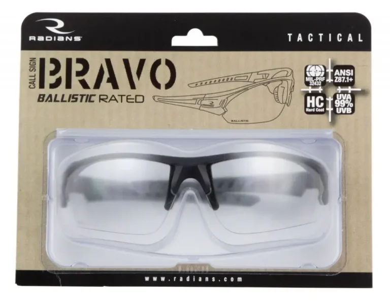 Radians CSB1021BX Bravo Glasses Eye Protection Black Half Frame Clear Polycarbon Radians CSB1021BX Bravo Glasses Eye Protection Black Half Frame Clear Polycarbon