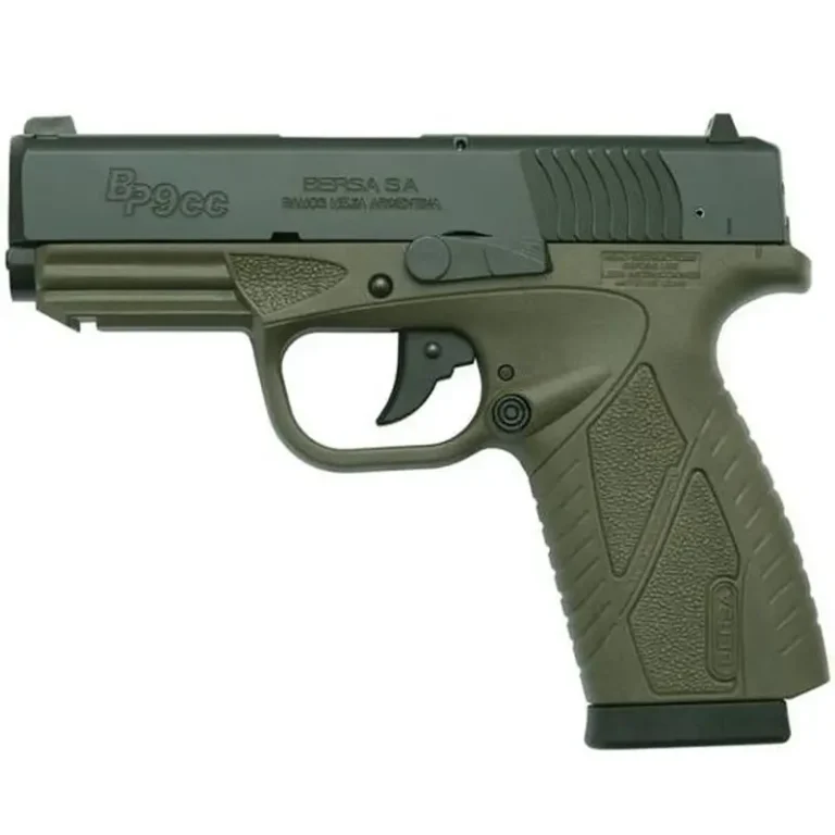 Bersa BP9ODCC BPCC  9mm Luger 3.30″ 8+1 OD Green Steel, Polymer Grip