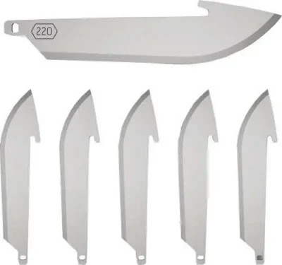 Outdoor Edge Drop Point Replacement Blades Stainless 2.2 in. 6 pk.