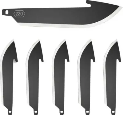 Outdoor Edge Drop Point Replacement Blades Black 2.2 in. 6 pk.
