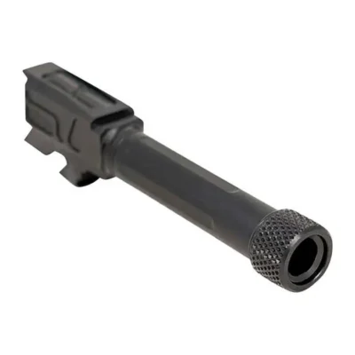 MATCH 9MM LUGER STRAIGHT FLUTED BARRELS FOR GLOCK® 43/43X MATCH 9MM THREADED STRAIGHT BBL FOR GLOCK 43/43X BLACK