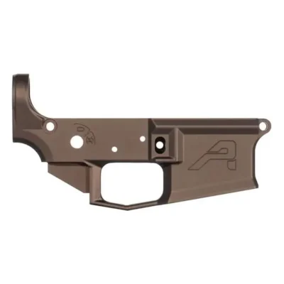 Aero Precision, M4E1, Semi-automatic, Stripped Lower Receiver, 223 Remington/556NATO, Anodized Finish, Kodiak Brown