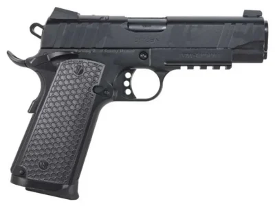 Girsan 391155 MC1911 C Influencer Compact 10mm Auto 9+1 4.40″ Black Steel Barrel, Black Camo Optic Ready/Serrated Steel Slide & Frame w/Picatinny Rail & Beavertail, Black Polymer Grip