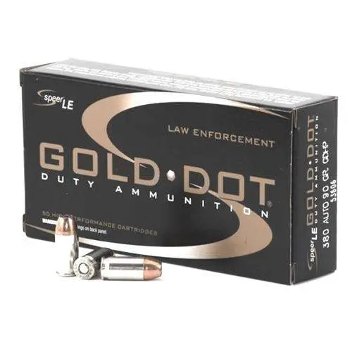 Speer Gold-Dot 380 Auto 90 grain GDHP 50/box Speer Gold-Dot 380 Auto 90 grain GDHP 50/box