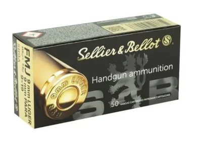 S&B 9MM LUGER 115 FMJ 1000 Round Case