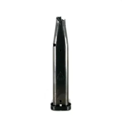 Atlas Gunworks 10rd Mag 9mm/38 Super 140mm DLC Slidelock, Black with black basepad