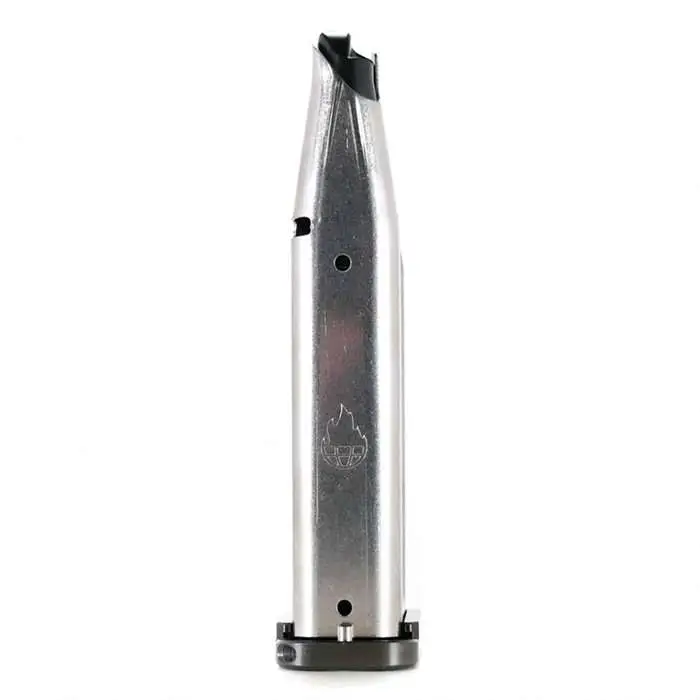 Atlas Gunworks 140mm Slidelock 9mm Magazine – Stainless with Black Basepad Atlas Gunworks 140mm Slidelock 9mm Magazine – Stainless with Black Basepad