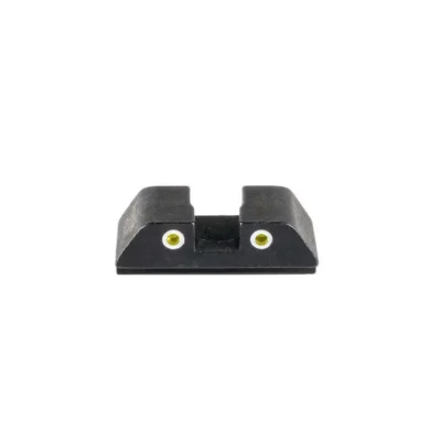 Tritium Rear Sight for Glock (all)Yellow Tritium 2-Dot White Outlines