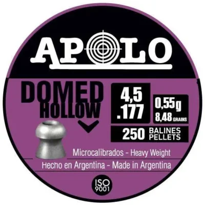 Apolo Domed Hollow 8.48gr 4.5mm .177 Caliber 250-Round