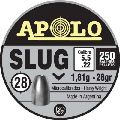 Apolo Slug 28gr 5.5mm .22 Caliber 250rd