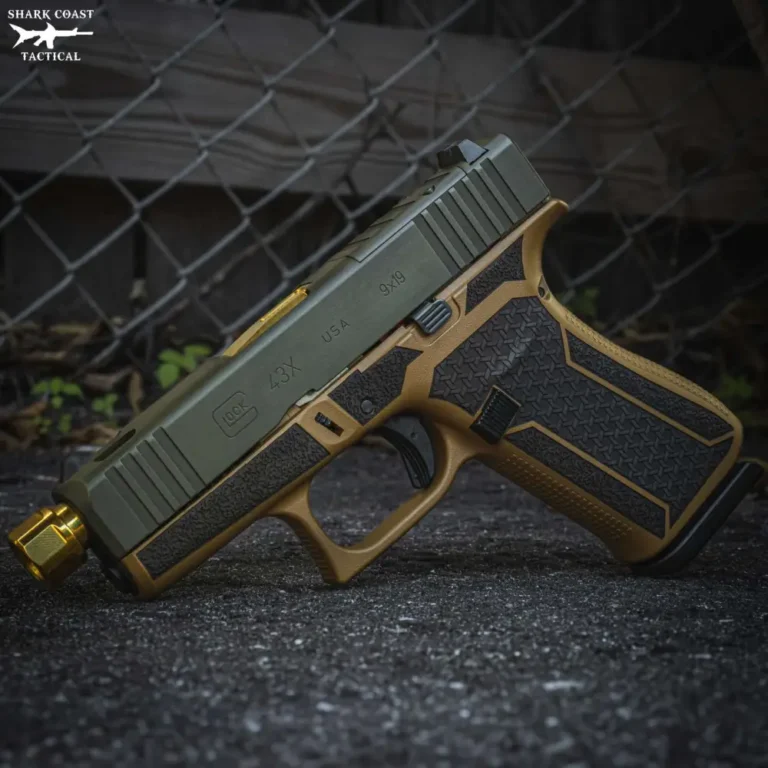 GLK SHARK COAST TACTICAL 43X MOS 9MM HLT GOLD GLK SHARK COAST TACTICAL 43X MOS 9MM HLT GOLD