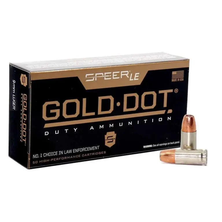 Speer Gold Dot LE Duty 9mm Luger Ammo 147 Grain Jacketed Hollow Point Speer Gold Dot LE Duty 9mm Luger Ammo 147 Grain Jacketed Hollow Point