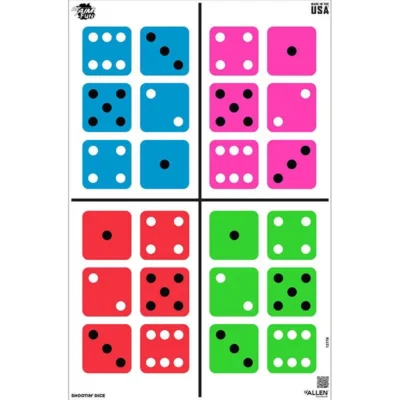 EZ AIM 23X35 PAPER TGT FUN SHOOT DICE 3PK MULTI