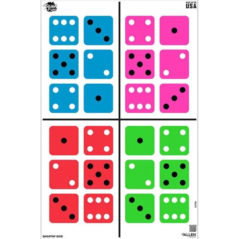 EZ AIM 23X35 PAPER TGT FUN SHOOT DICE 3PK MULTI EZ AIM 23X35 PAPER TGT FUN SHOOT DICE 3PK MULTI