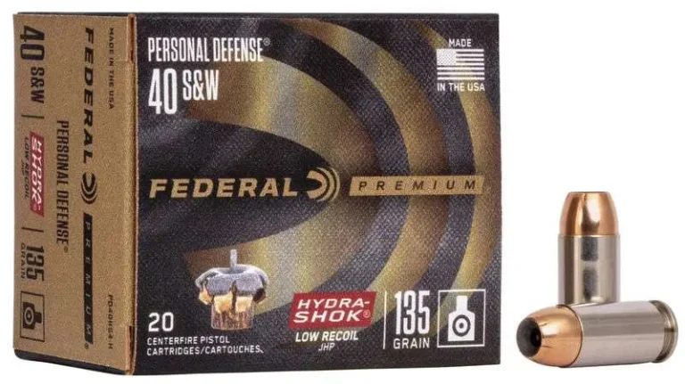 Federal PD40HS4H Premium Personal Defense Low Recoil 40 S&W 135 gr Hydra-Shok Ja