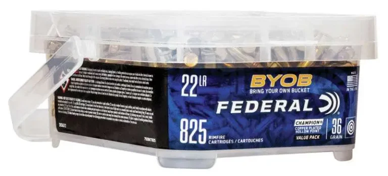 Federal 750BKT825 Small Game Target BYOB 22 LR 36 gr Copper Plated Hollow Point Federal 750BKT825 Small Game Target BYOB 22 LR 36 gr Copper Plated Hollow Point
