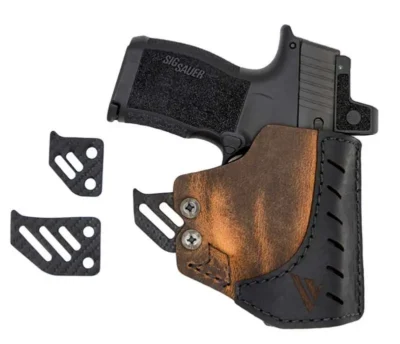 Pocket Holster w/Kydex Hook,Brown Sz3Las