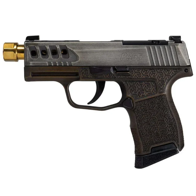 P3659mm3.1inStriker10rdDist Gr Slide & Br Grip Oct Stipp Gold Barrel P3659mm3.1inStriker10rdDist Gr Slide & Br Grip Oct Stipp Gold Barrel