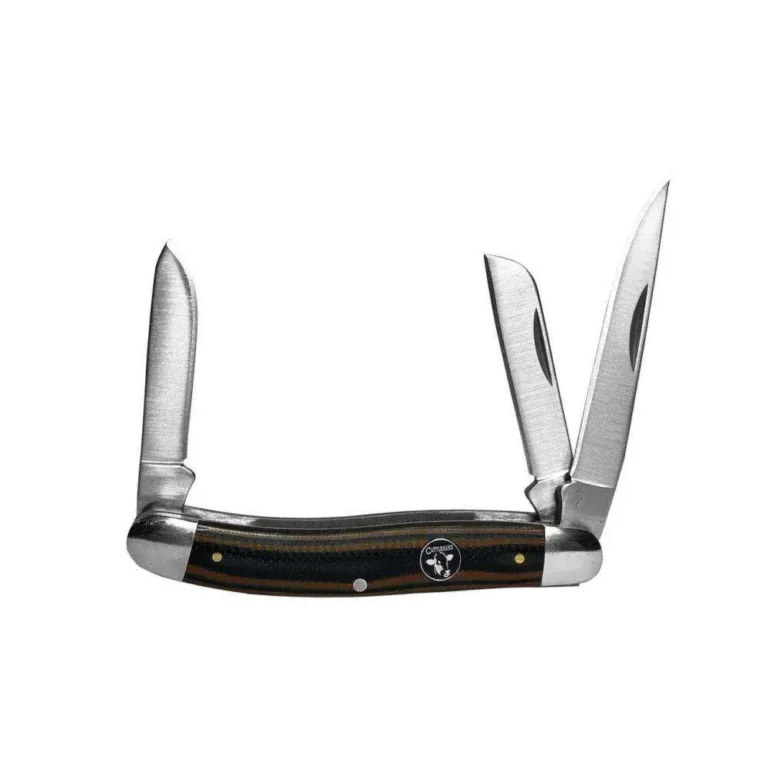 Cattleman Knife Cowhand Stockman – Brown- 3 Blade (2.5in / 3.5in)