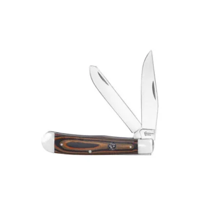 Cattleman Knife Cowhand Trapper – Brown- 2 Blade (4.125in / 3.25in)