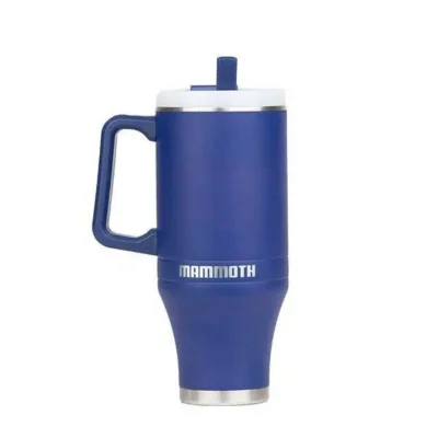 Mammoth Ascent 40 oz Tumbler with handle and straw – Dark Blue