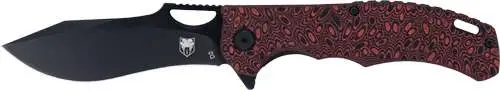 CobraTec Nighthawk Knife Folding Blade Red/Black