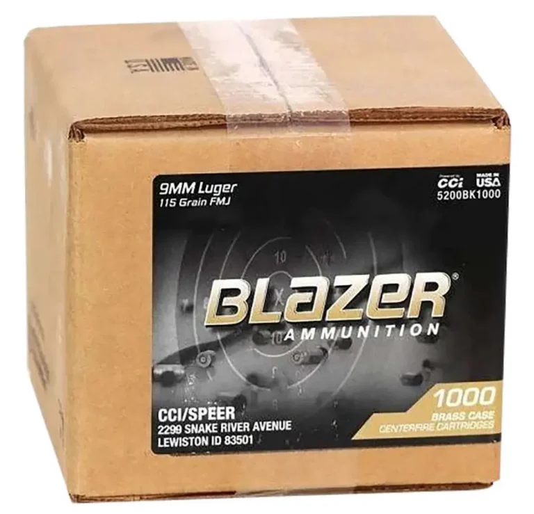 CCI 5200BK1000 Blazer Brass Handgun 9mmLuger 115gr Full Metal Jacket 1000 Per Box/1 Case *Loose CCI 5200BK1000 Blazer Brass Handgun 9mmLuger 115gr Full Metal Jacket 1000 Per Box/1 Case *Loose