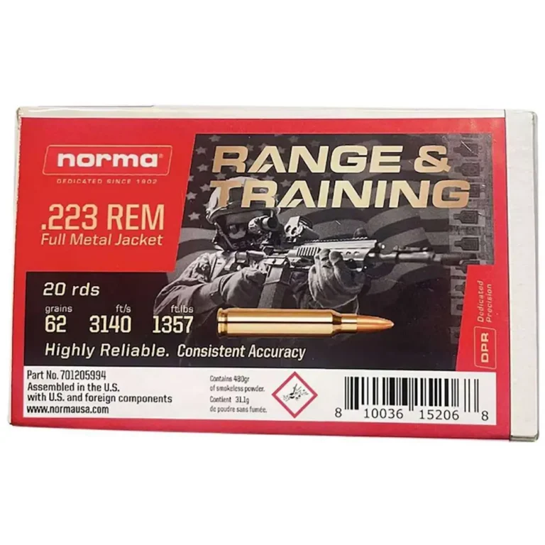 Range & Training .223 62gr FMJ 20RDS Ammo Range & Training .223 62gr FMJ 20RDS Ammo