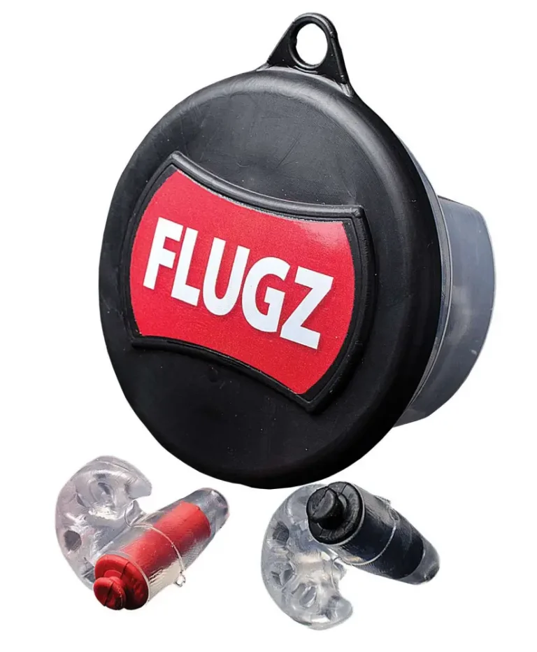 Otis FGFL1C Flugz 21dB Earplugs Black/Red Otis FGFL1C Flugz 21dB Earplugs Black/Red