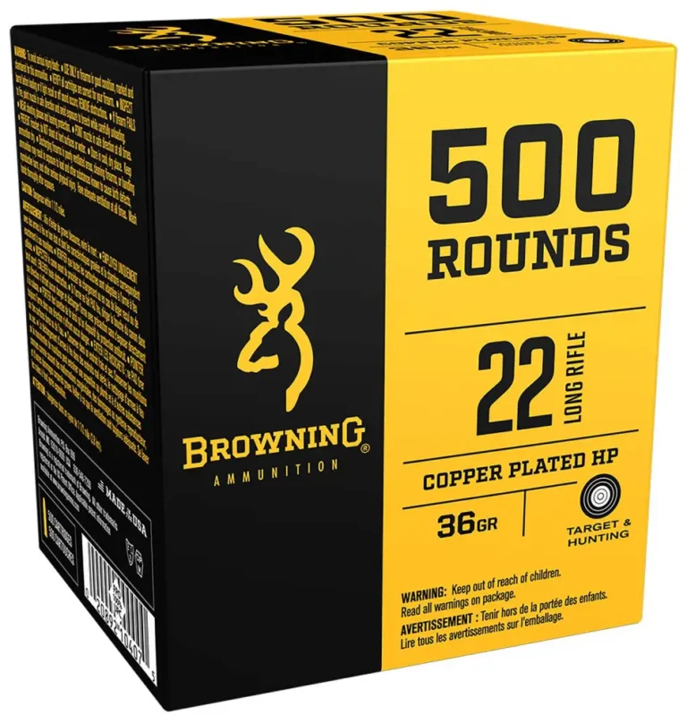 Browning Ammo B194122000 BPR  22 LR 36 gr Plated Hollow Point 1000 Bx/ 2 Cs