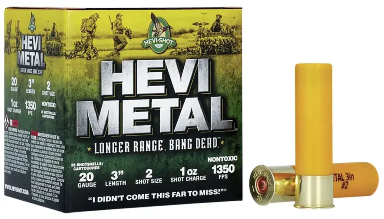 Hevishot 39002 Hevi-Metal Longer Range 20 Gauge 3″ 1 oz 2 Shot 25 Bx/ 10 Cs Hevishot 39002 Hevi-Metal Longer Range 20 Gauge 3″ 1 oz 2 Shot 25 Bx/ 10 Cs