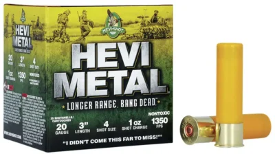 Hevishot 39004 Hevi-Metal Longer Range 20 Gauge 3.00″ 1 oz 4 Shot 25 Bx/ 10 Cs