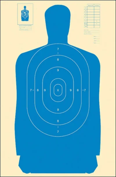 ACTION TARGET INC B-27S BLUE-100 B-27S Qualification Target Hanging Paper 24″ x