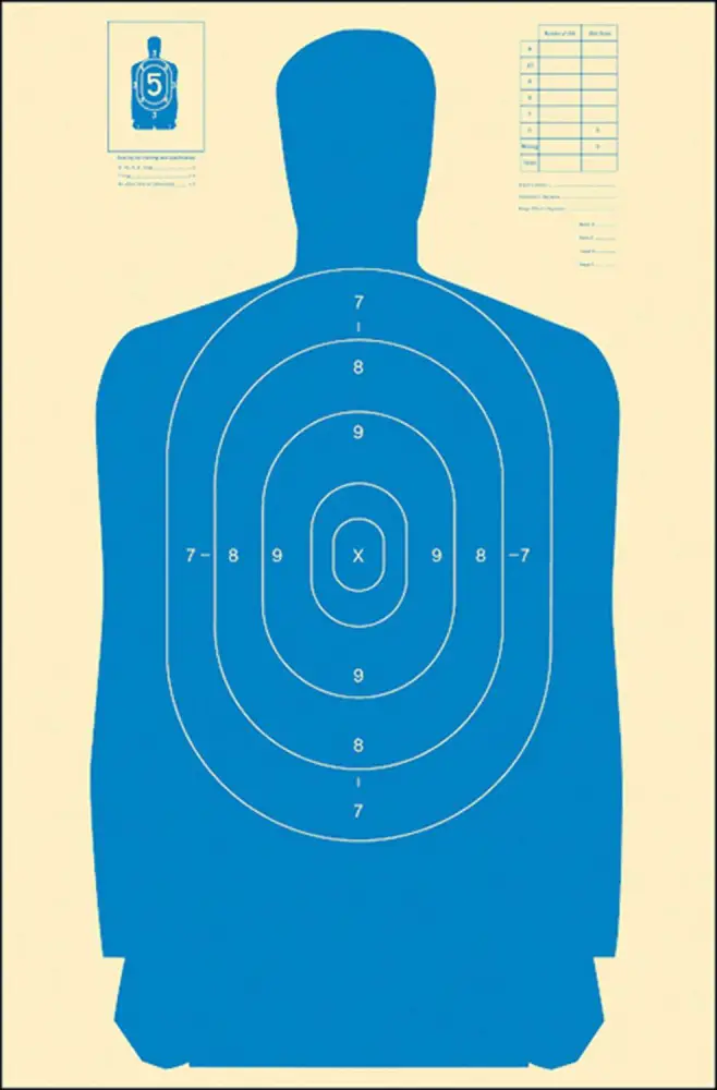 ACTION TARGET INC B-27S BLUE-100 B-27S Qualification Target Hanging Paper 24″ x