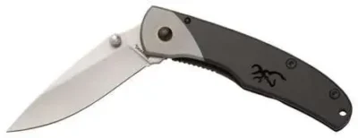 Browning 3220320 Mountain Ti2 Small 2″ Drop Point Plain Stainless Steel Black/Gr