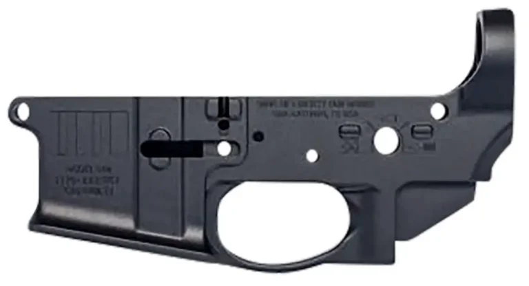 Sons Of Liberty Gun Works BROADSWORDLR Broadsword Ambi Stripped Lower Receiver Set Black Anodized Aluminum, Ambi Controls, Flared Magwell, Fits Mil-Spec AR-15
