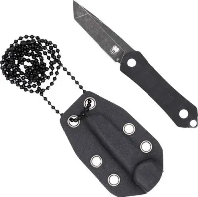 CobraTec Guardian Neck Knife Tanto Blade Small Black
